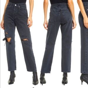 '90s Ripped Loose Fit Jeans, Size 24, worn once